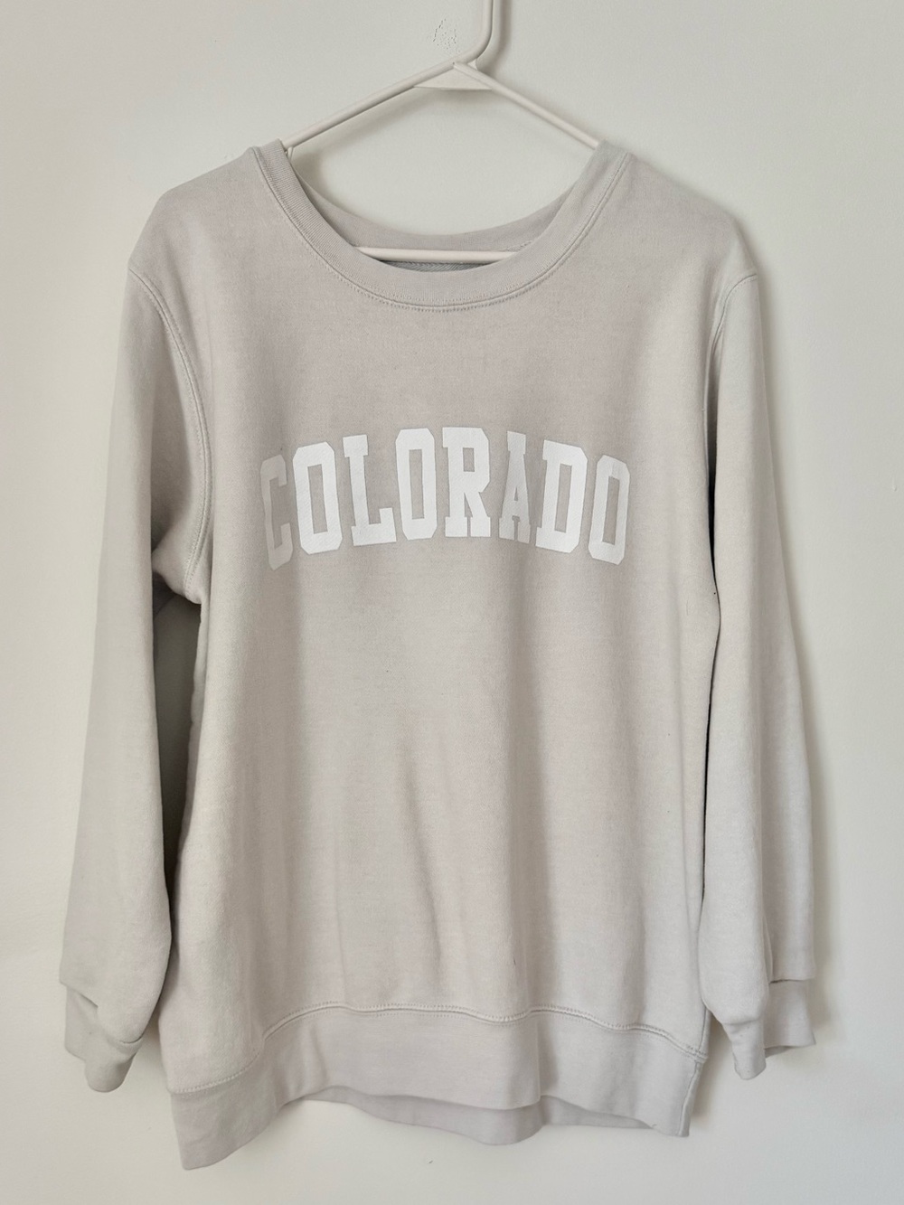 Pacific & Co Crew TerryCloth Sweater - Beige SZ.M